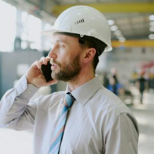 Engineer Having Phone Call